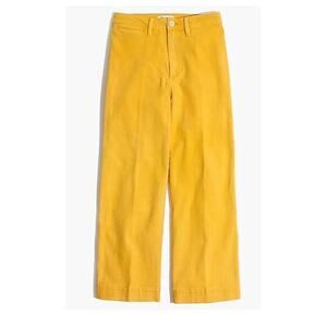 Madewell Yellow Ankle Cropped Pants